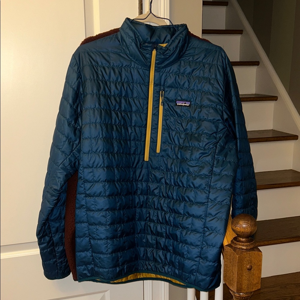 Men’s Patagonia Men's Blue 1/4 Zip Nano Puff Jacket - Brand New Without Tags!